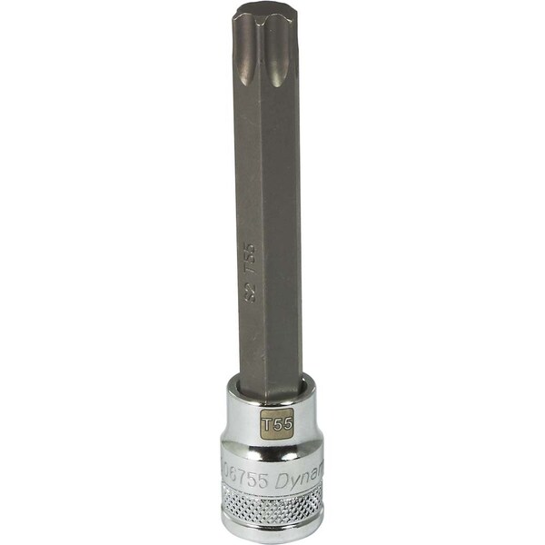 Tools 3/8 Drive Torx Head, T55 Long Bit, Chrome Finish Socket